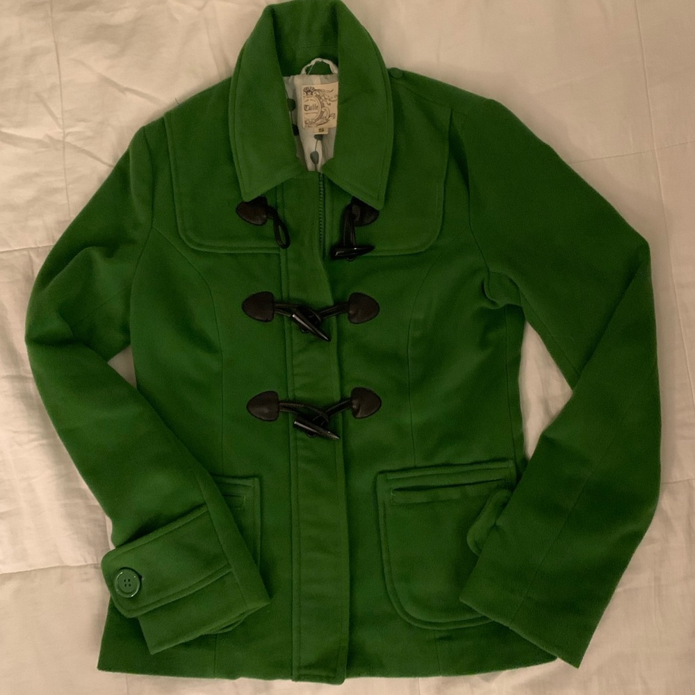 Green peacoat size S